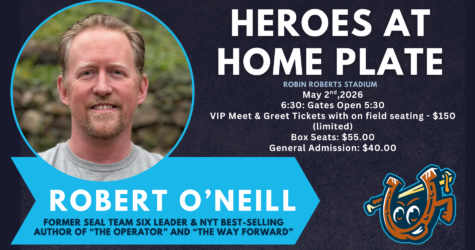 Rob O’Neill to Kick Off “Heroes at Home Plate” Speaker Series at Robin Roberts Stadium on May 2, 2026